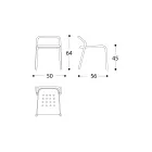 Garden Chair Aluminum Structure Made in Italy - Noss by Varaschin Viadurini