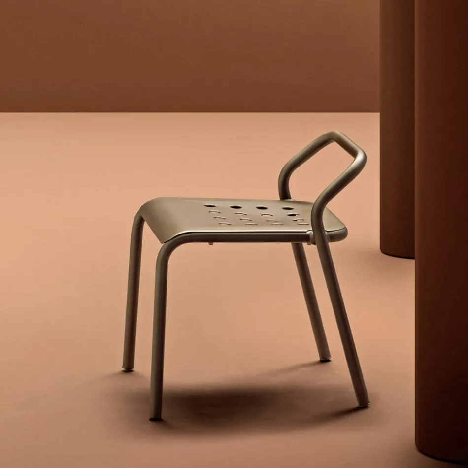 Garden Chair Aluminum Structure Made in Italy - Noss by Varaschin Viadurini