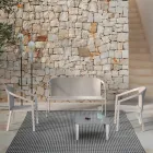 Garden Chair Structure in Painted Aluminum Made in Italy - Jouve Viadurini