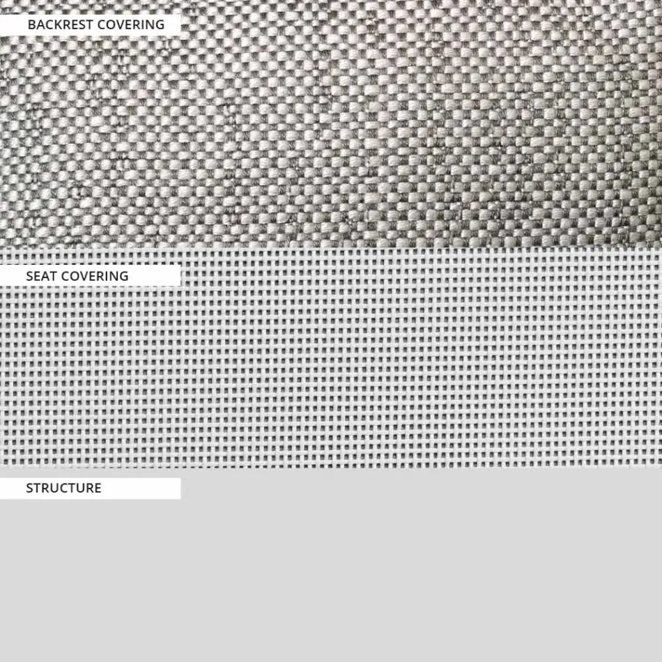 Garden Chair Structure in Painted Aluminum Made in Italy - Jouve Viadurini