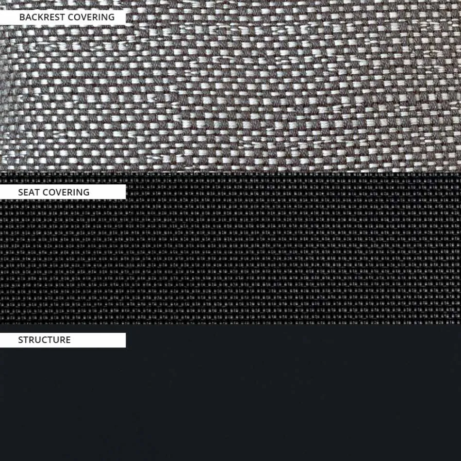 Garden Chair Structure in Painted Aluminum Made in Italy - Jouve Viadurini