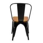 Indoor and Outdoor Chair Made of Iron and Wooden Seat - Stationery Viadurini