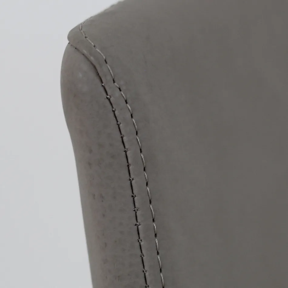 Indoor Chair in Ash Wood and Leatherette Made in Italy - Floki Viadurini