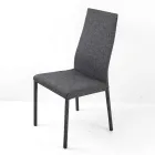 Dining Chair Fully Upholstered in Fabric Made in Italy - Roslin Viadurini