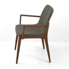 Dining Chair with Armrests in Ash Wood Made in Italy - Betsy Viadurini