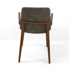 Dining Chair with Armrests in Ash Wood Made in Italy - Betsy Viadurini