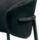 Dining Chair with Velvet Seat and Backrest Made in Italy - Livorno Viadurini