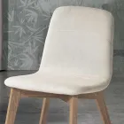 Dining Chair with Fabric Seat and Ash Structure - Aisha Viadurini