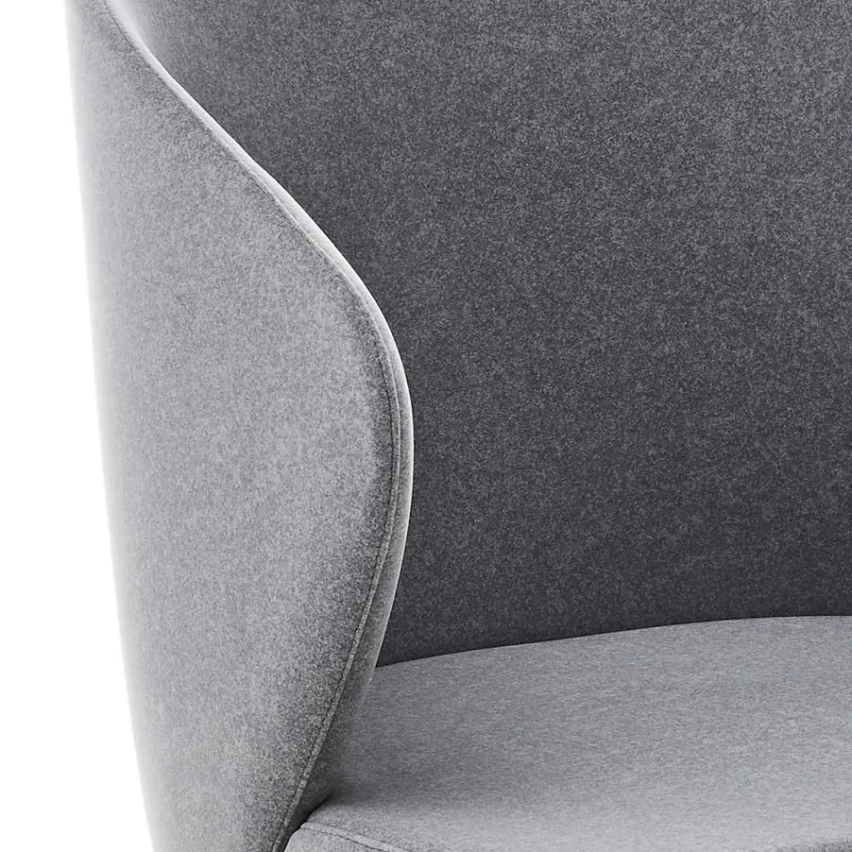 Dining Chair with Metal Structure and Velvet Seat Made in Italy - Rodino Viadurini