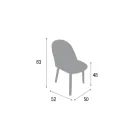 Design Dining Chair Covered in Washable Fabric Made in Italy - Trilly Viadurini
