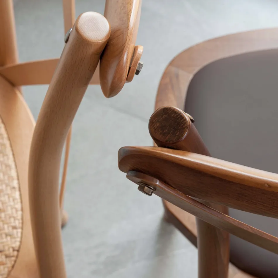 Dining Chair in European Beech in Different Finishes - Inay Viadurini
