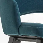 Wooden Dining Chair with Bottle Green Velvet Seat Made in Italy - Eddard Viadurini