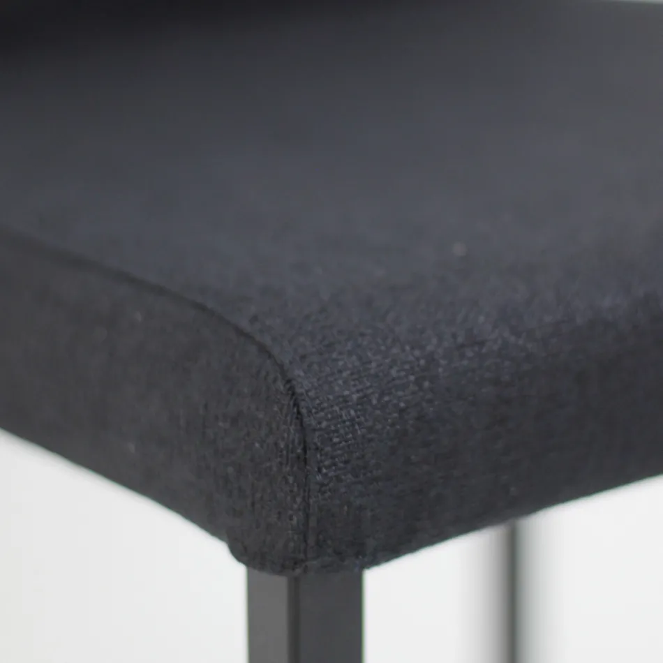 Fabric Dining Chair with High Backrest Made in Italy - Orietta Viadurini