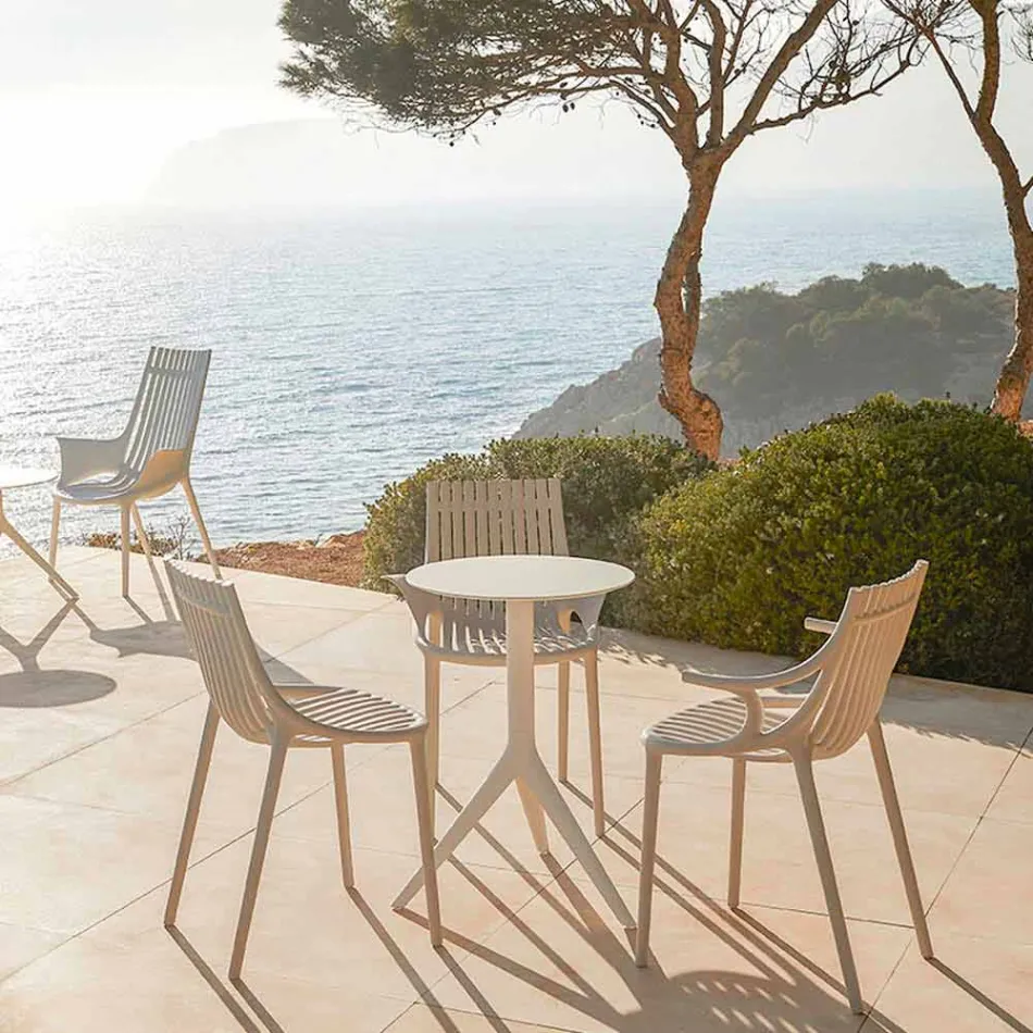 4-Piece Stackable Plastic Outdoor Dining Chair - Ibiza by Vondom Viadurini