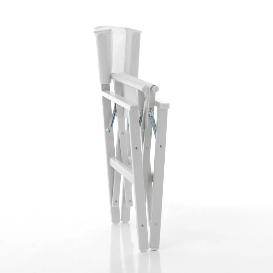 Folding Director's Chair in Aluminum and Textilene - Fluoro Viadurini