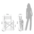 Folding Director's Chair in Aluminum and Textilene - Fluoro Viadurini