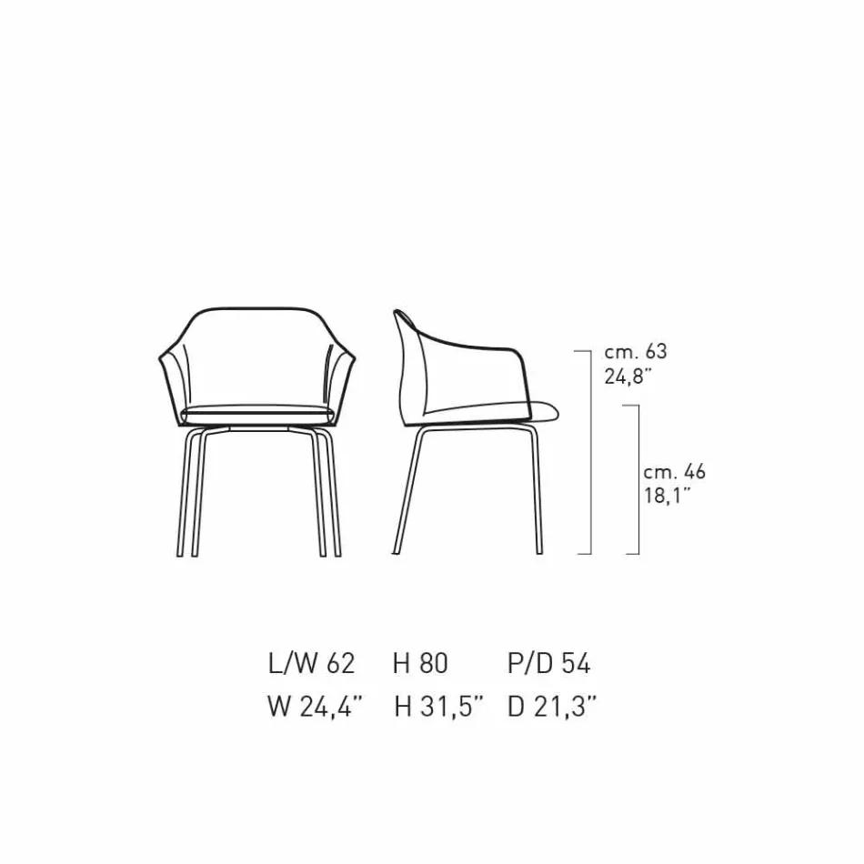 Modern Design Dining Chair Made in Italy - Cloe Viadurini