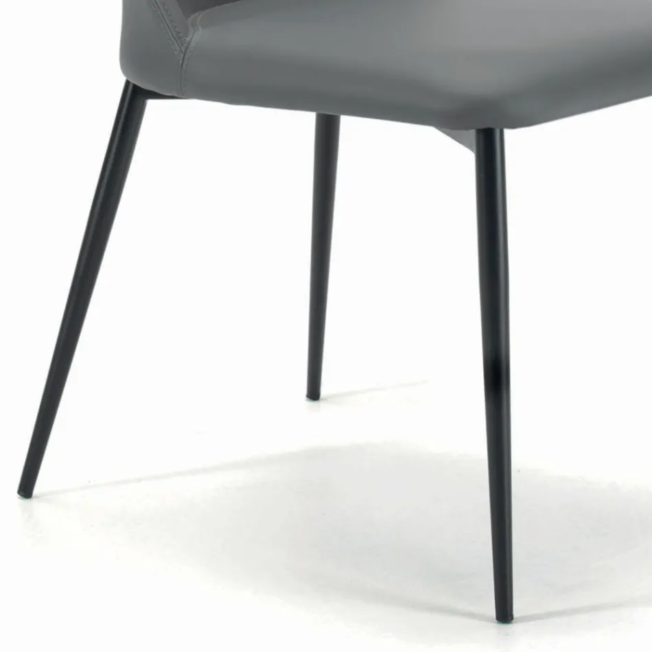 Living Room Chair with Steel or Wood Legs Made in Italy - Florence Viadurini