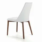 Living Room Chair with Steel or Wood Legs Made in Italy - Florence Viadurini