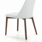 Living Room Chair with Steel or Wood Legs Made in Italy - Florence Viadurini