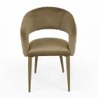 Living Room Chair with Velvet Seat Rope Finish Made in Italy - Savignano Viadurini