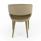 Living Room Chair with Velvet Seat Rope Finish Made in Italy - Savignano Viadurini