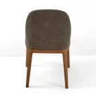 Living Room Chair in Stained Ash Wood Made in Italy - Lyanne Viadurini