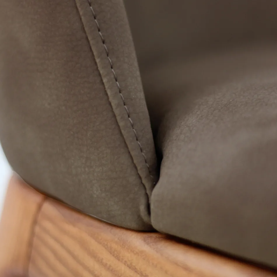 Living Room Chair in Stained Ash Wood Made in Italy - Lyanne Viadurini