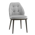 Living Room Chair in Lacquered Wood and Velvet Seat Made in Italy - Attendo