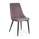 Living Room Chair in Metal and Eco-Leather of Different Finishes - Onde Viadurini