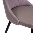 Living Room Chair in Metal and Eco-Leather of Different Finishes - Onde Viadurini