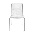 Living Room Chair in Plexiglass and Iron Made in Italy, 2 Pieces - Pumbaa Viadurini