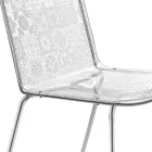 Living Room Chair in Plexiglass and Iron Made in Italy, 2 Pieces - Pumbaa Viadurini
