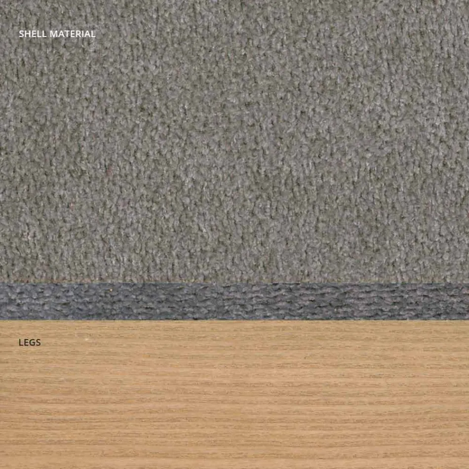 Living room chair in fabric and modern wood made in Italy, Oriella Viadurini