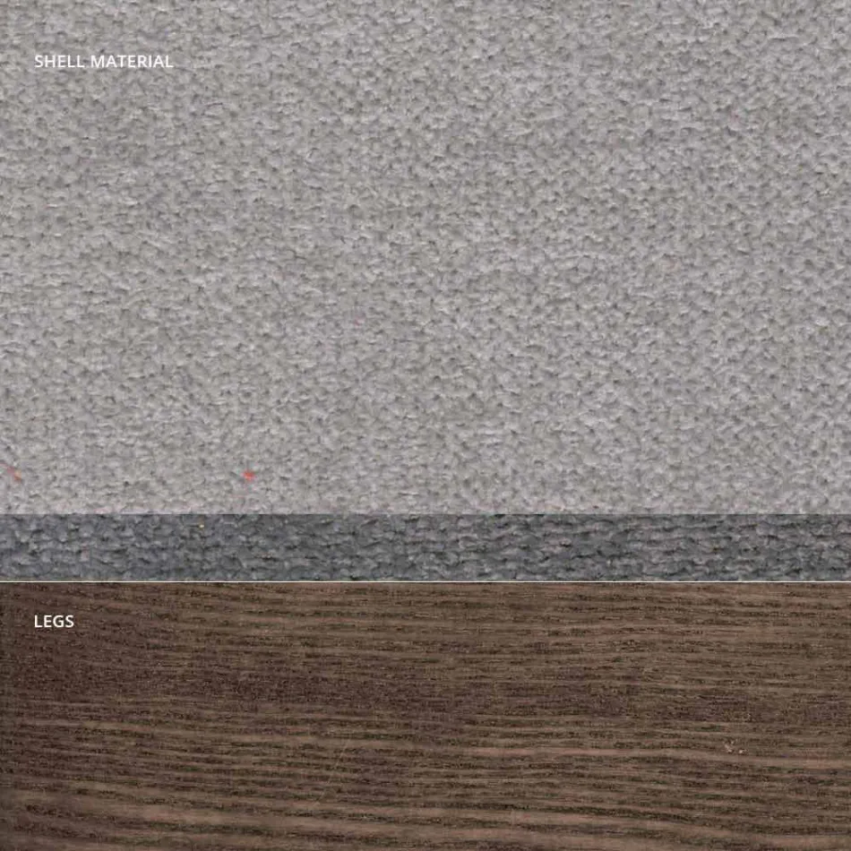 Living room chair in fabric and modern wood made in Italy, Oriella Viadurini