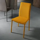 Living Room Chair Entirely Upholstered in Made in Italy Fabric - Lorelai Viadurini