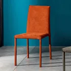 Living Room Chair Entirely Upholstered in Made in Italy Fabric - Rosetta Viadurini
