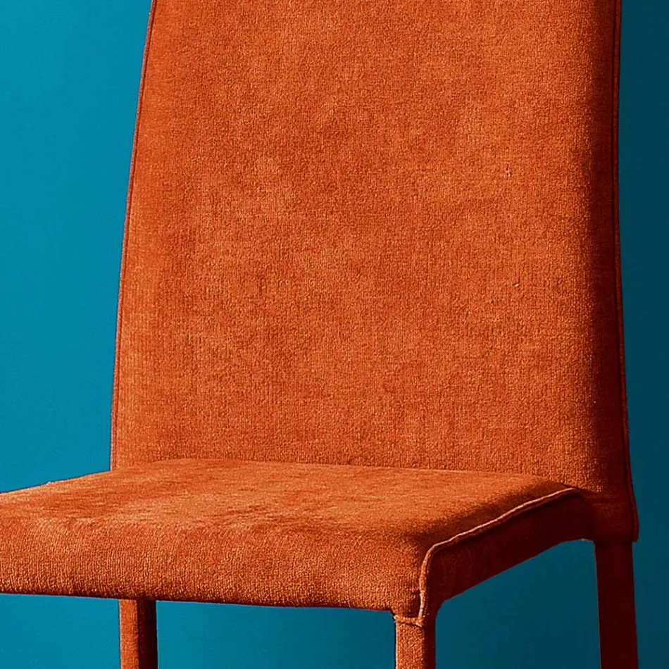 Living Room Chair Entirely Upholstered in Made in Italy Fabric - Rosetta Viadurini