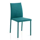 Living Room Chair Entirely Upholstered in Made in Italy Fabric - Rosetta Viadurini