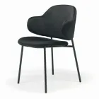Living Room Chair Made of Steel and Velvet Made in Italy - Foggia Viadurini