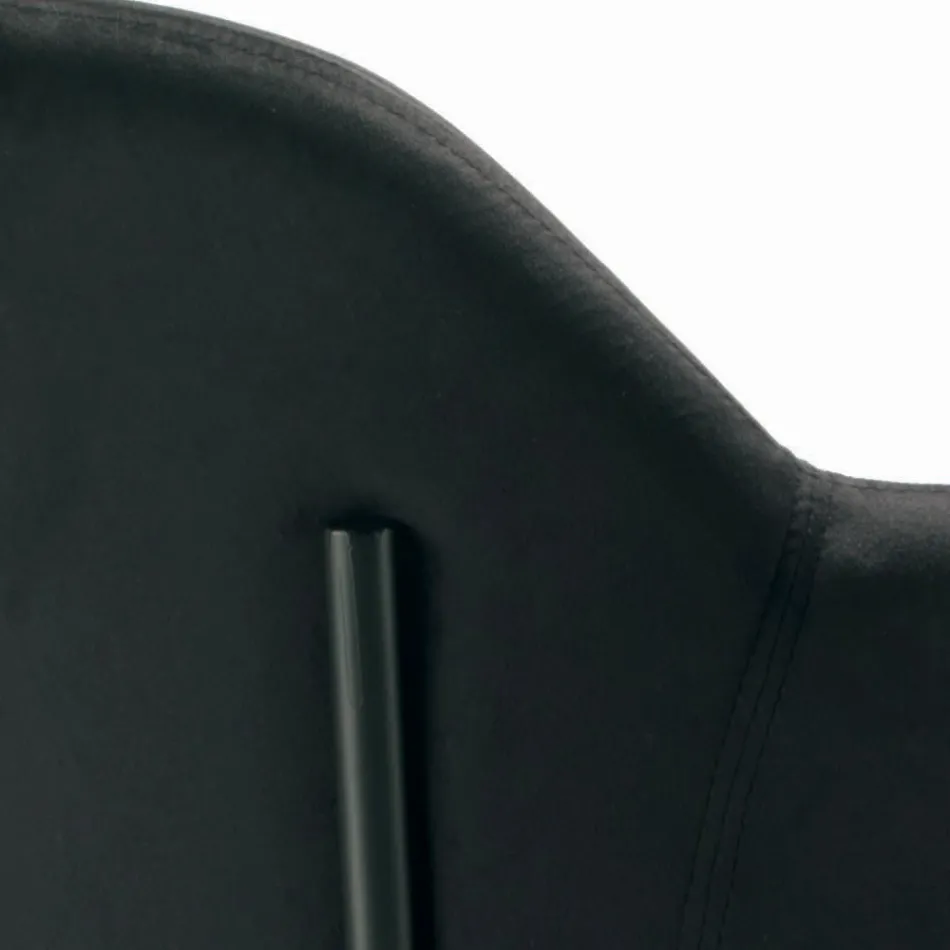 Living Room Chair Made of Steel and Velvet Made in Italy - Foggia Viadurini