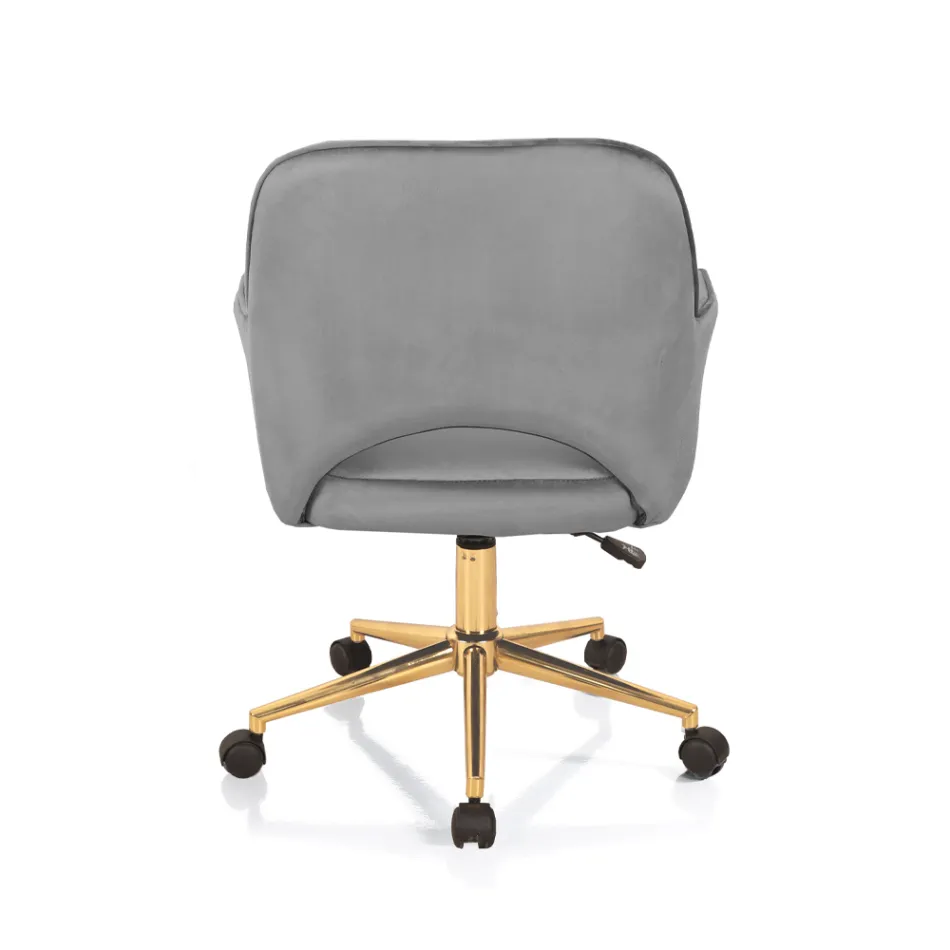 Office Chair Metal Base and Fabric Seat - Anguilla Viadurini
