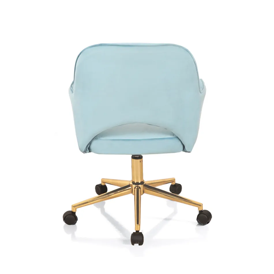 Office Chair Metal Base and Fabric Seat - Anguilla Viadurini