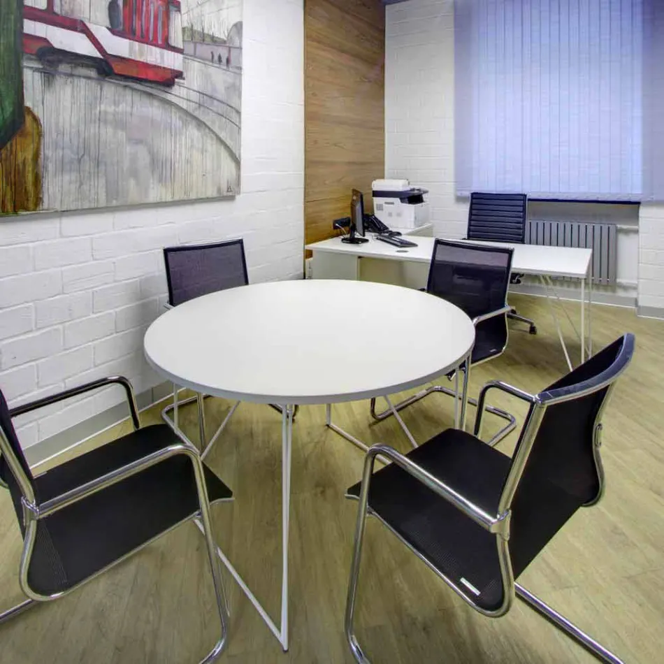 Ergonomic Sled Office Chair with Armrests Made in Italy - Filanna Viadurini