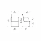 Ergonomic Sled Office Chair with Armrests Made in Italy - Filanna Viadurini