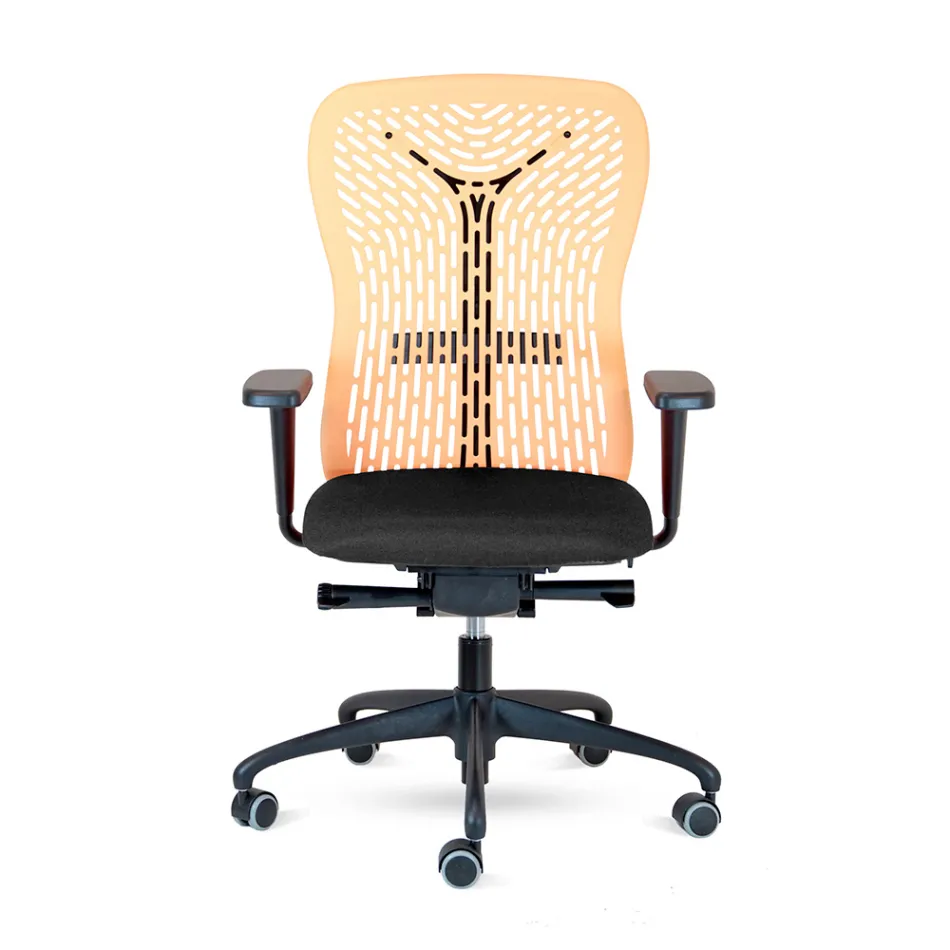Ergonomic and Swivel Office Chair with Armrests Made in Italy - Fulvio Viadurini