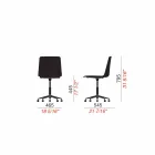 Office Chair in Aluminum and Polypropylene Made in Italy, 2 Pieces - Charita Viadurini