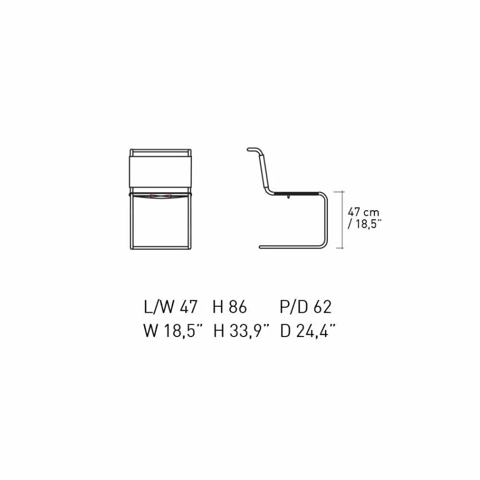 Leather Office Chair with Chromed Steel Structure Made in Italy - Elite Viadurini