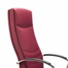 Office chair in beech wood lined with cowhide type Debora flower Viadurini