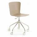 Office Chair in Polypropylene with Chromed Base Made in Italy - Plutonio